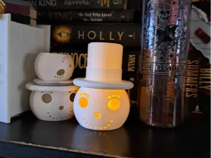Cute Christmas Snow Man Tealight decoration