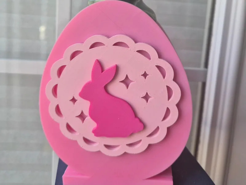 pink egg easter bunny soap holder