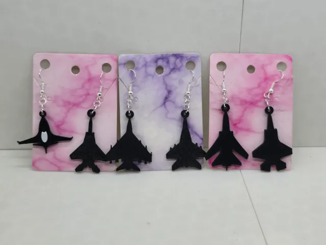 6 Jet Earrings