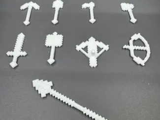 Minecraft weapons and tools V2 (brick compatible) 