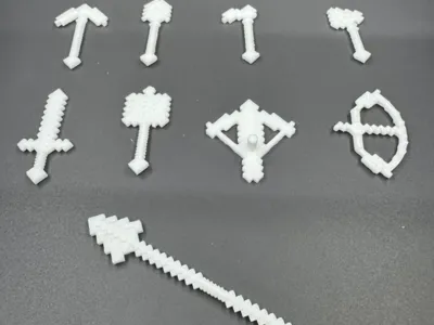 Minecraft weapons and tools V2 (brick compatible)
