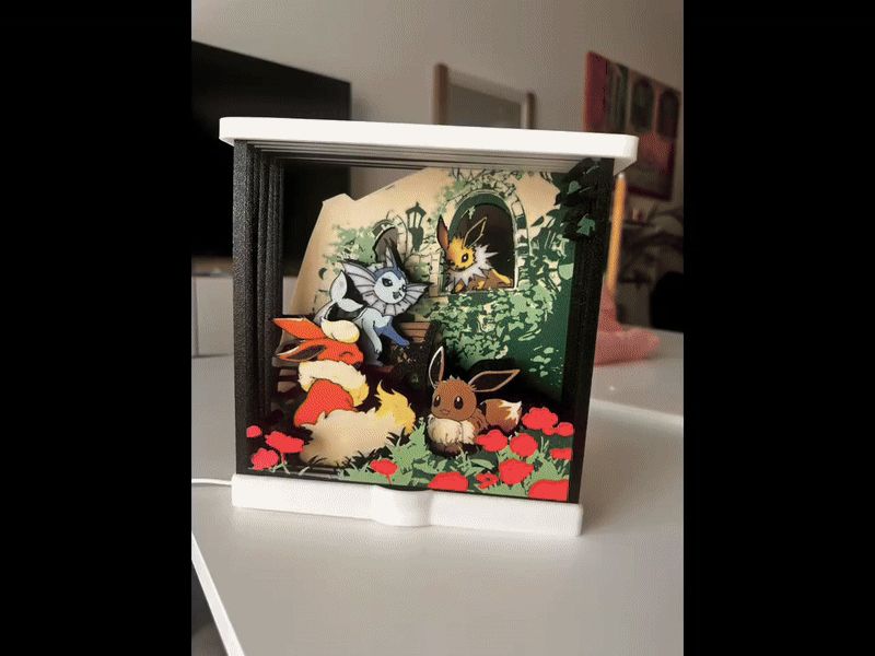Parallax Art: Eevee & Evolutions Garden