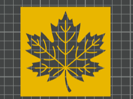 Maple leaf stencil 10 x 10cm Autumn/Fall