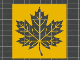 Maple leaf stencil 10 x 10cm Autumn/Fall