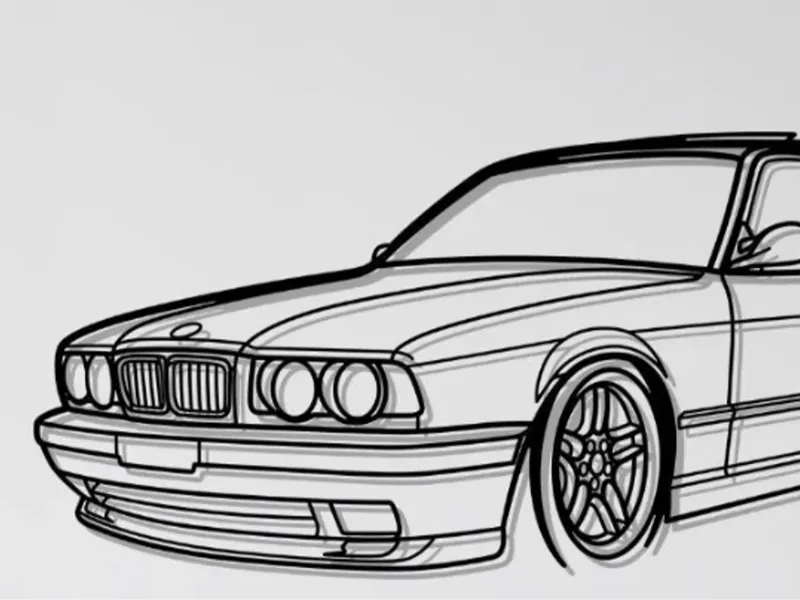 Silhouette M5 E34 100cm de large