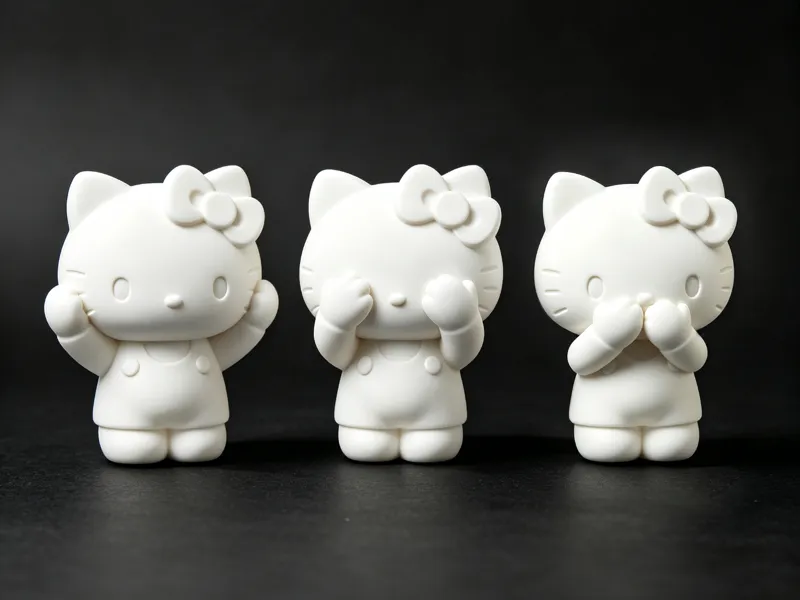 Hello Kitty 凯蒂猫 不听 不看 不说 三不摆件