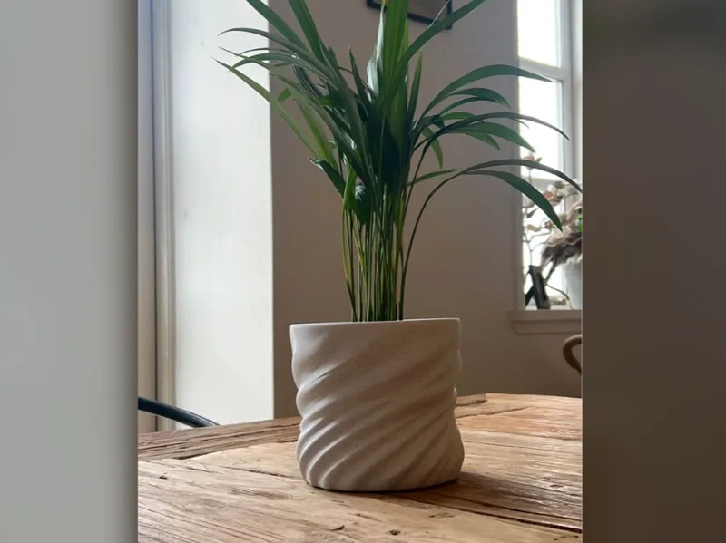 Twisted pot for plants