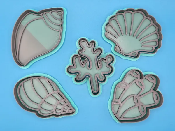 Emporte-pièces tampons coquillages et corail - plage