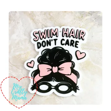 Accesorio para sujetar ligas de cabello: Swim hair dont care hair tie keychain — vista de referencia 5