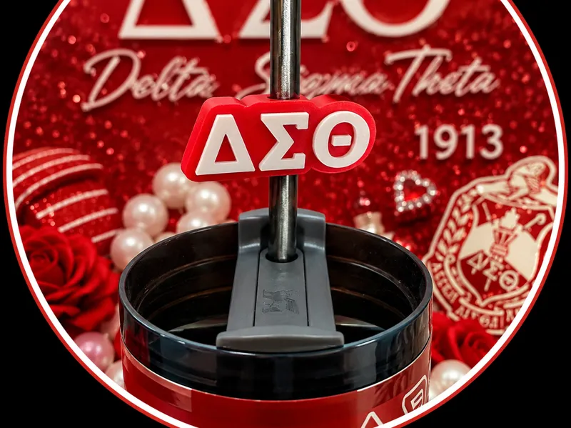 Delta Sigma Theta Straw Topper 10mm fits Stanley