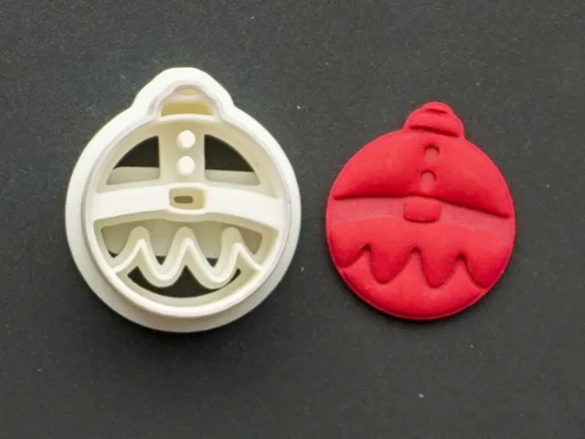 Christmas Bauble Polymer Clay Cutter Earrings