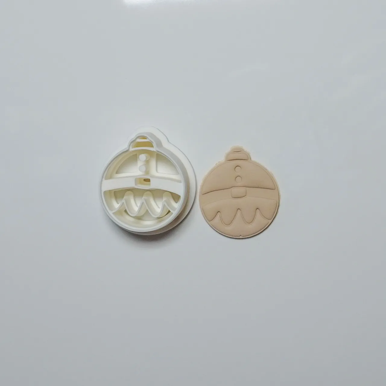 Christmas Bauble Polymer Clay Cutter Earrings view 2