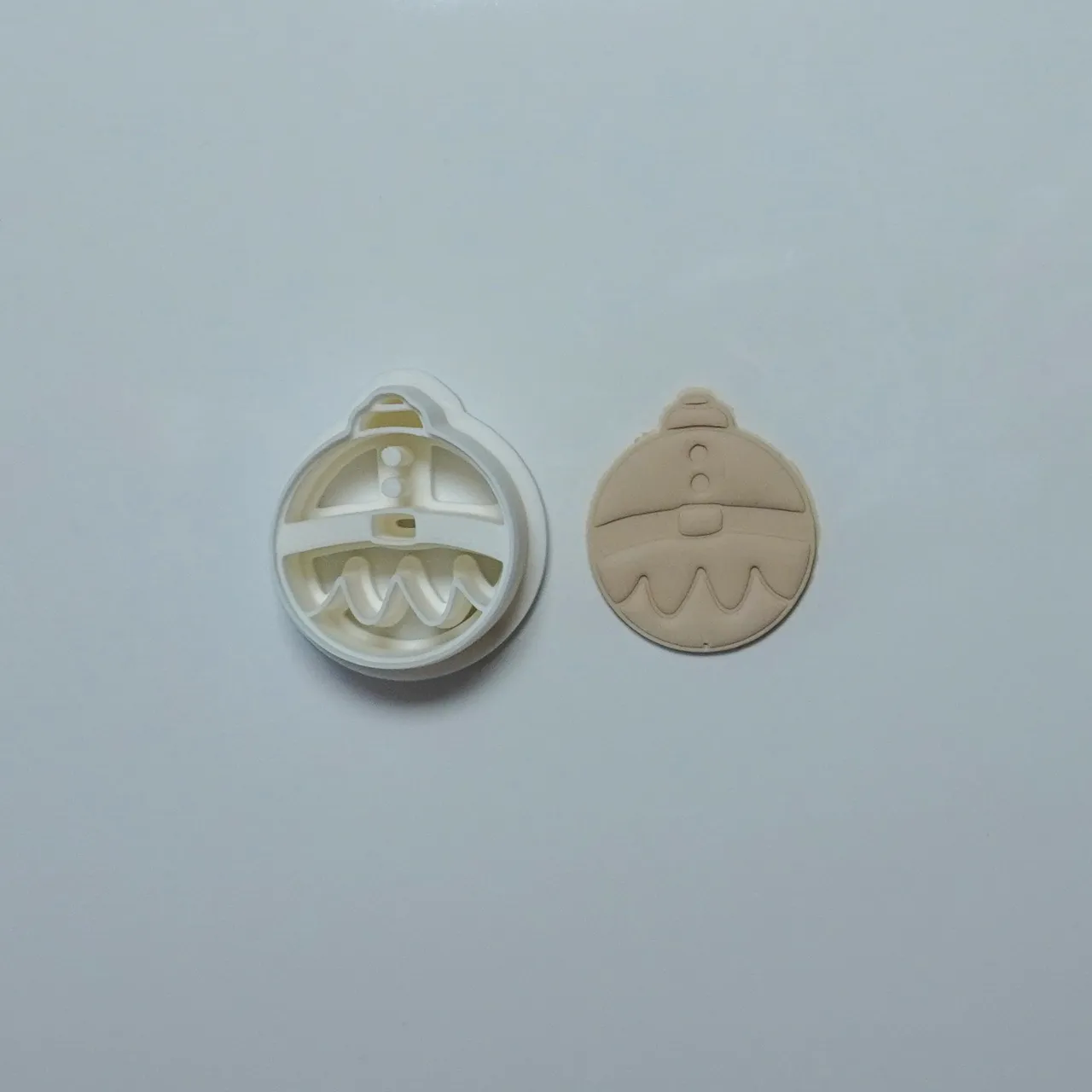 Christmas Bauble Polymer Clay Cutter Earrings view 3