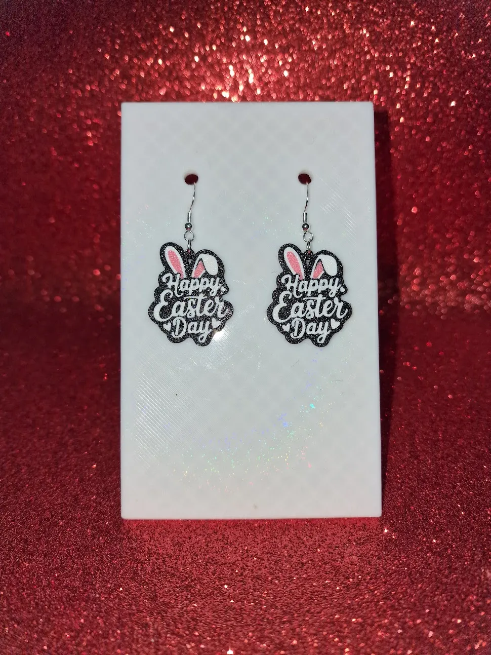 Happy Easter day earrings view 2