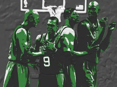 Hueforge Canvas NBA BIG 4 BOSTON CELTICS