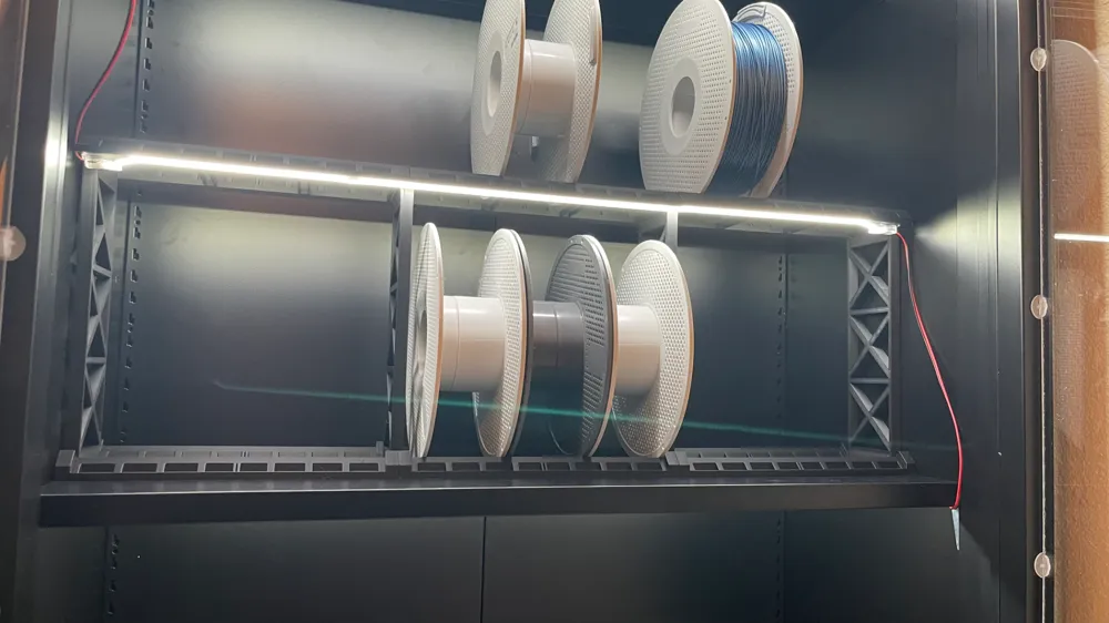 Filament Racks + Risers for IRONMIX Metal Cabinets - Free 3D Print ...