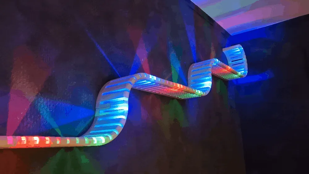 Modular LED Shelf for Wall / Decoration / Skadis view 2