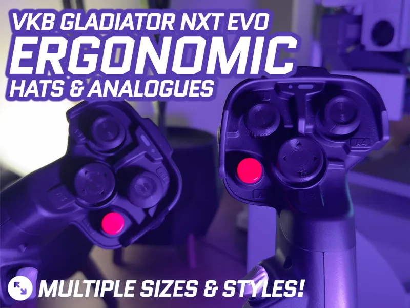 Ergonomic VKB Gladiator NXT EVO Hats & Analogues