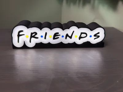 FRIENDS-Inspired Logo LED Light Box / Desk Sign