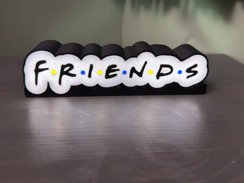 FRIENDS-Inspired Logo LED Light Box / Desk Sign