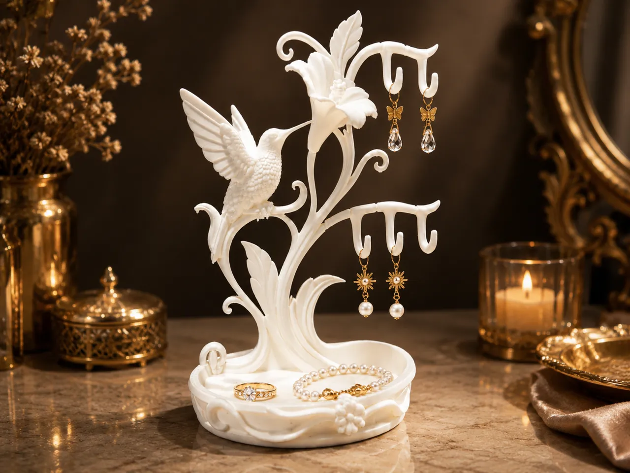 Hummingbird Jewelry Tray & Earring Holder view 2