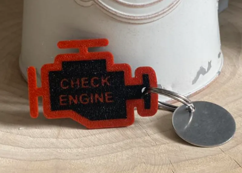 Check Engine Keychain