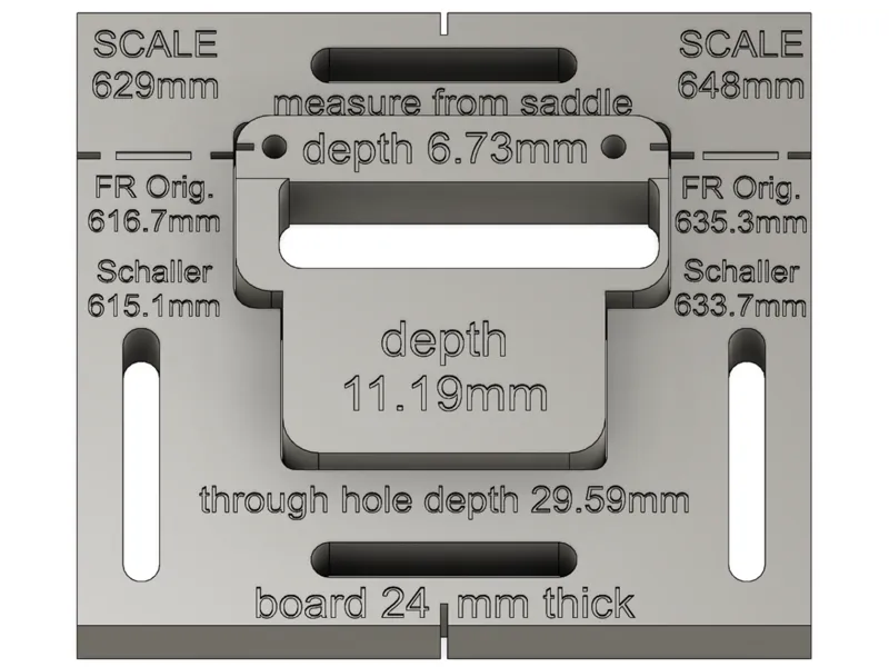 Floyd Rose routing template