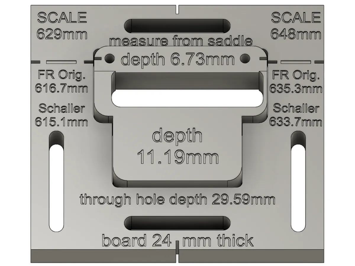 Printable Floyd Rose Routing Template.pdf Floyd Rose routing template - Free 3D Print Model - MakerWorld