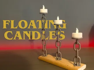 Floating chain Candle holder