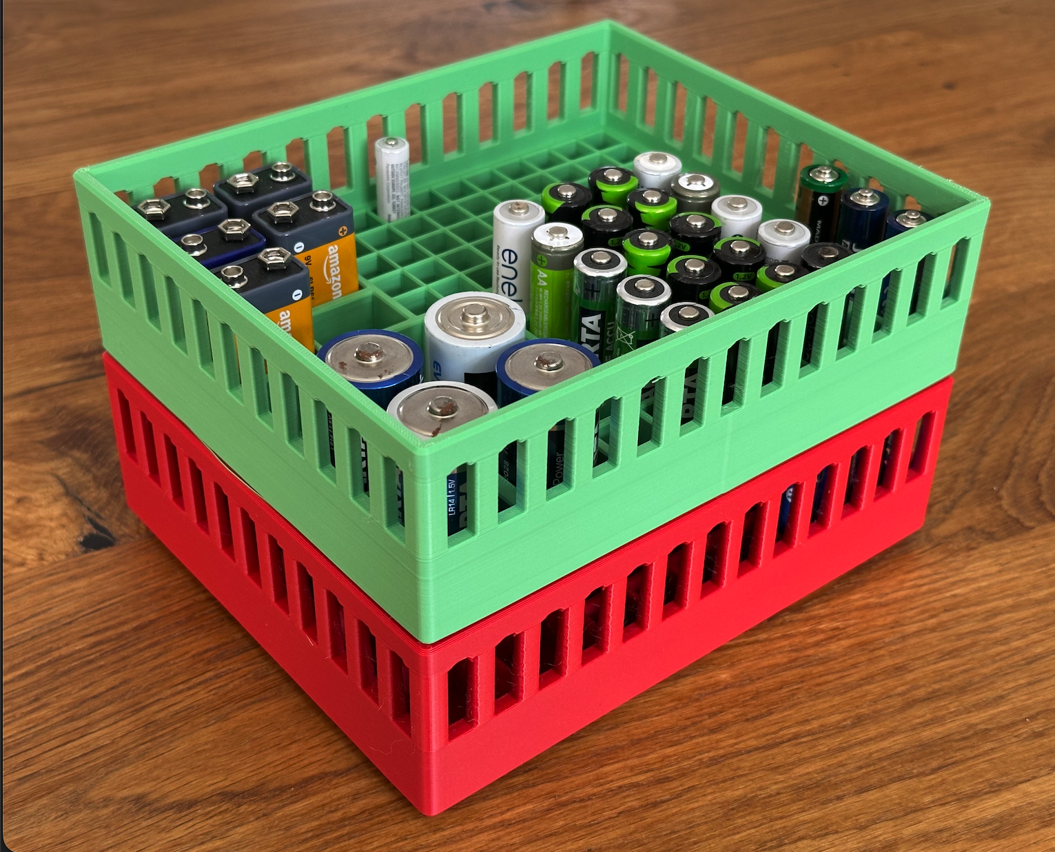 Miniatura 2 do modelo 3D Stackable Battery Organizer