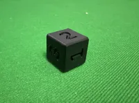 D6, sides: -3, -2, -1, 1, 2, 3, 100% infill