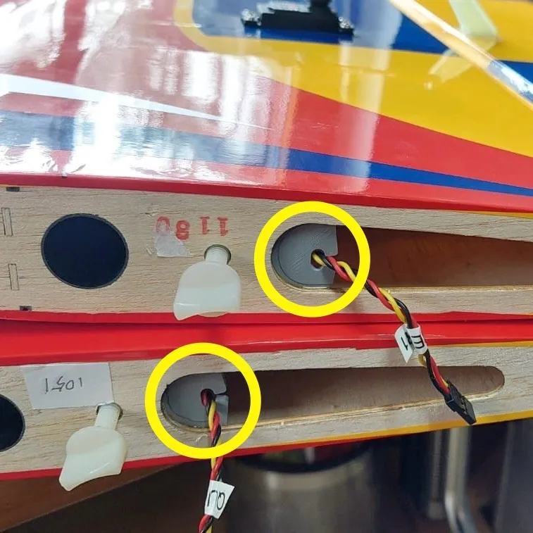Model Aircraft Wing Cable Mount