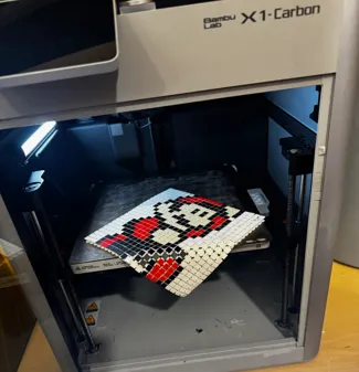 *LARGE* Mario Pixel Fabric