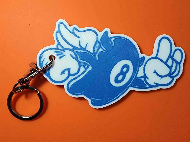 Flying 8-Ball with Horns