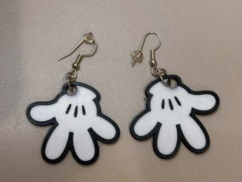 Mickey Hand Earrings