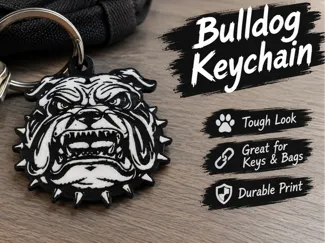 Bulldog keychain