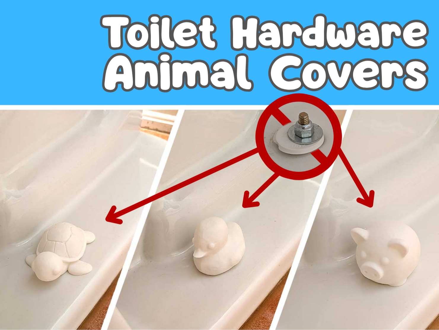 Toilet Hardware Animal Covers 3D model