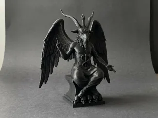 Baphomet Sculpture - Winged Occult Deity Statue