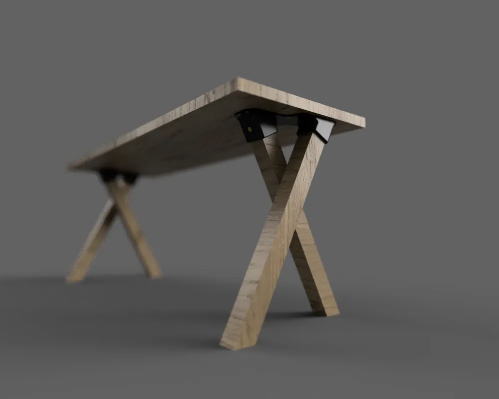 DIY Modern X-Frame Table Bracket - Free 3D Print Model - MakerWorld