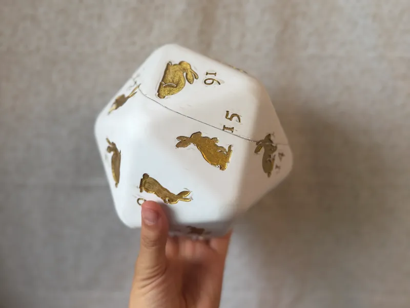 Bunny Themed Spindown D20 Container/Dice Box