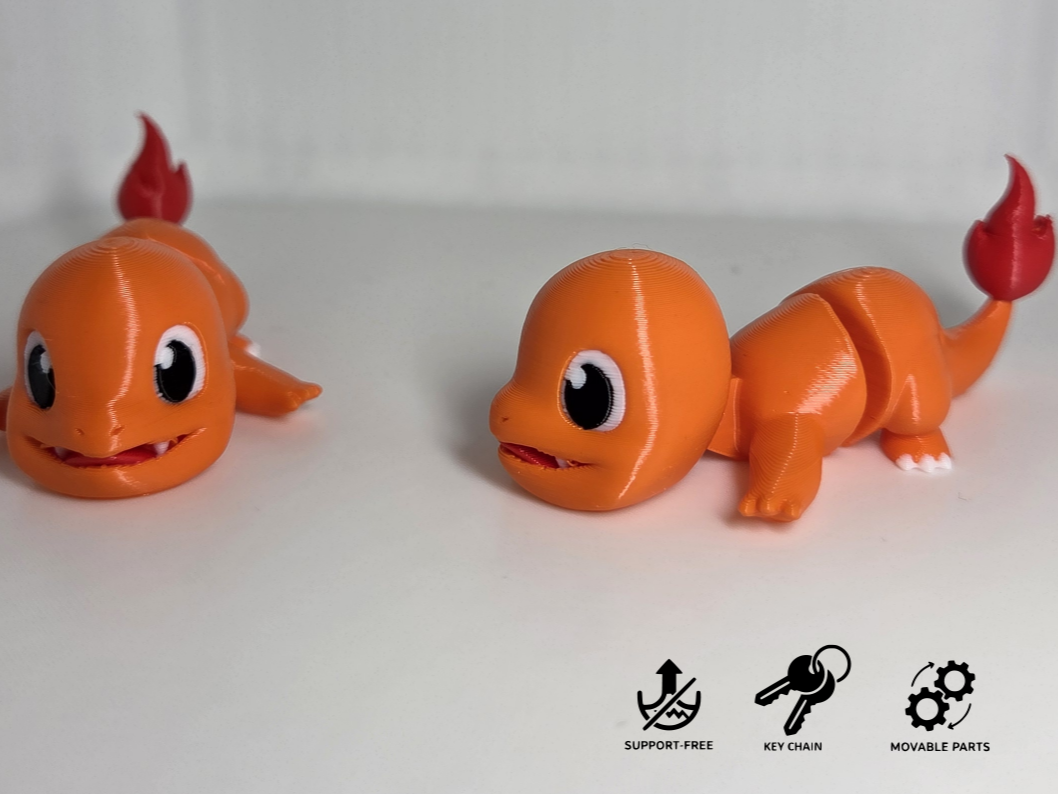 Miniatura 1 do modelo 3D Articulated Charmander Chibi
