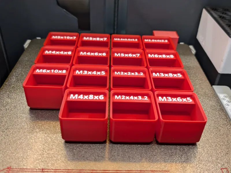 Gridfinity Bins for Ktehloy Heat Inserts
