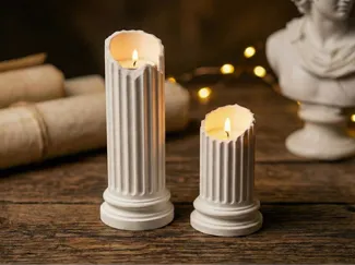 Greco-Roman Column Tea Light Set