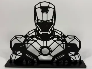 Line Art Iron Man with stand
