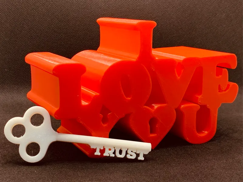 I Love You & Trust Key Table Art