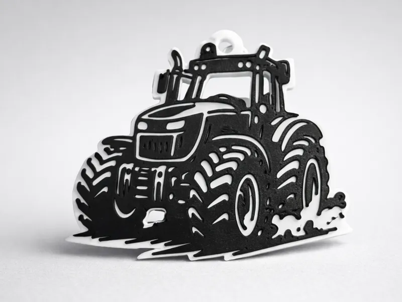Tractor Keychain / Tractor Silhouette Keychain