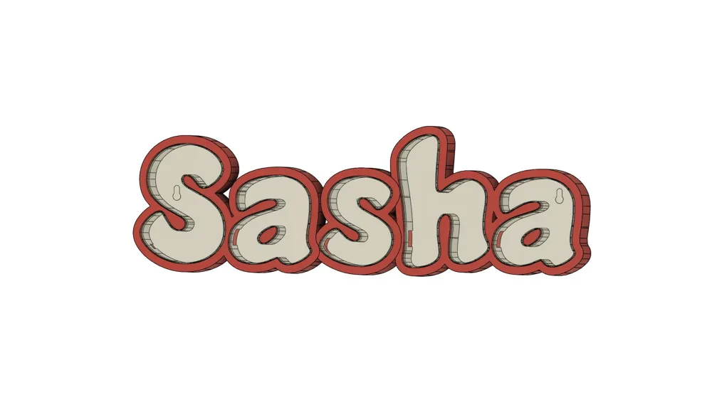 Sasha Sign LED Name Lamp Sasha - Free 3D Print Model - MakerWorld
