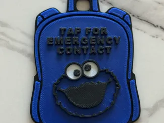 Cookie Monster NFC Backpack Tag