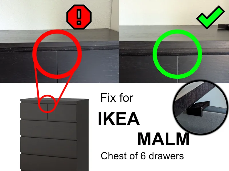 Fix IKEA MALM Drawer Tolerances