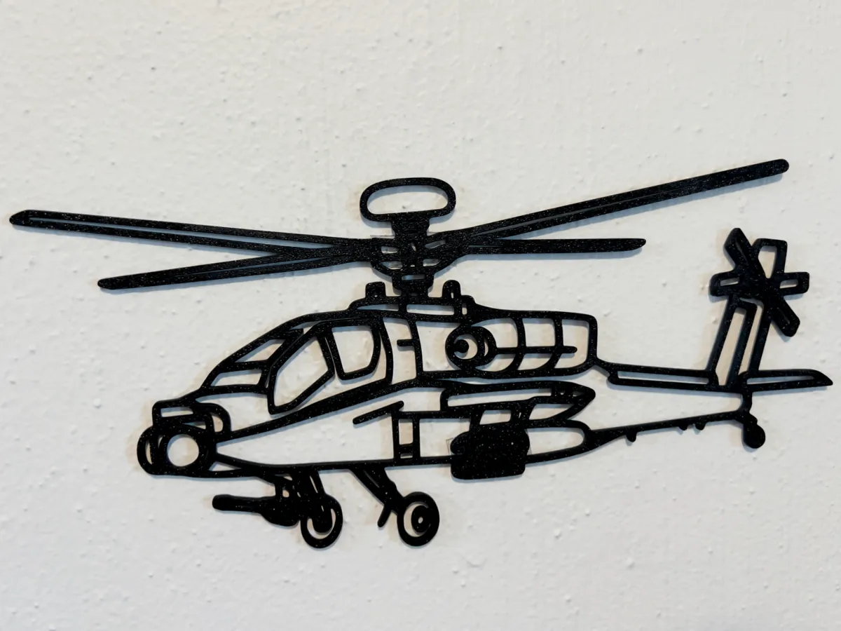 Décoration murale hélicoptère Apache AH-64